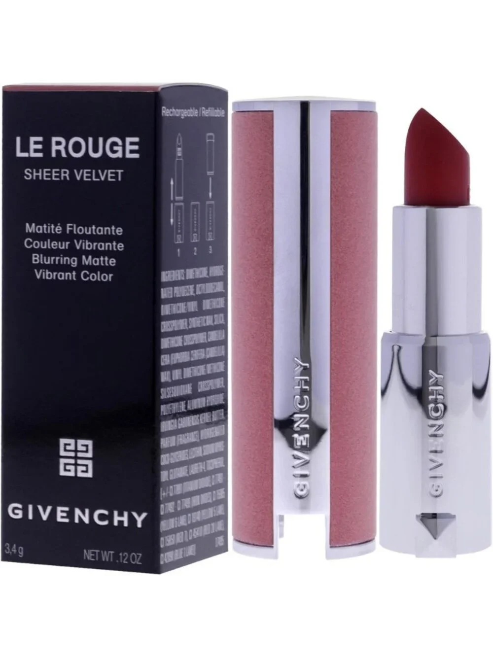Sheer Velvet Matte Lipstick - N36 L Interdit - Long-lasting, Hydrating Color